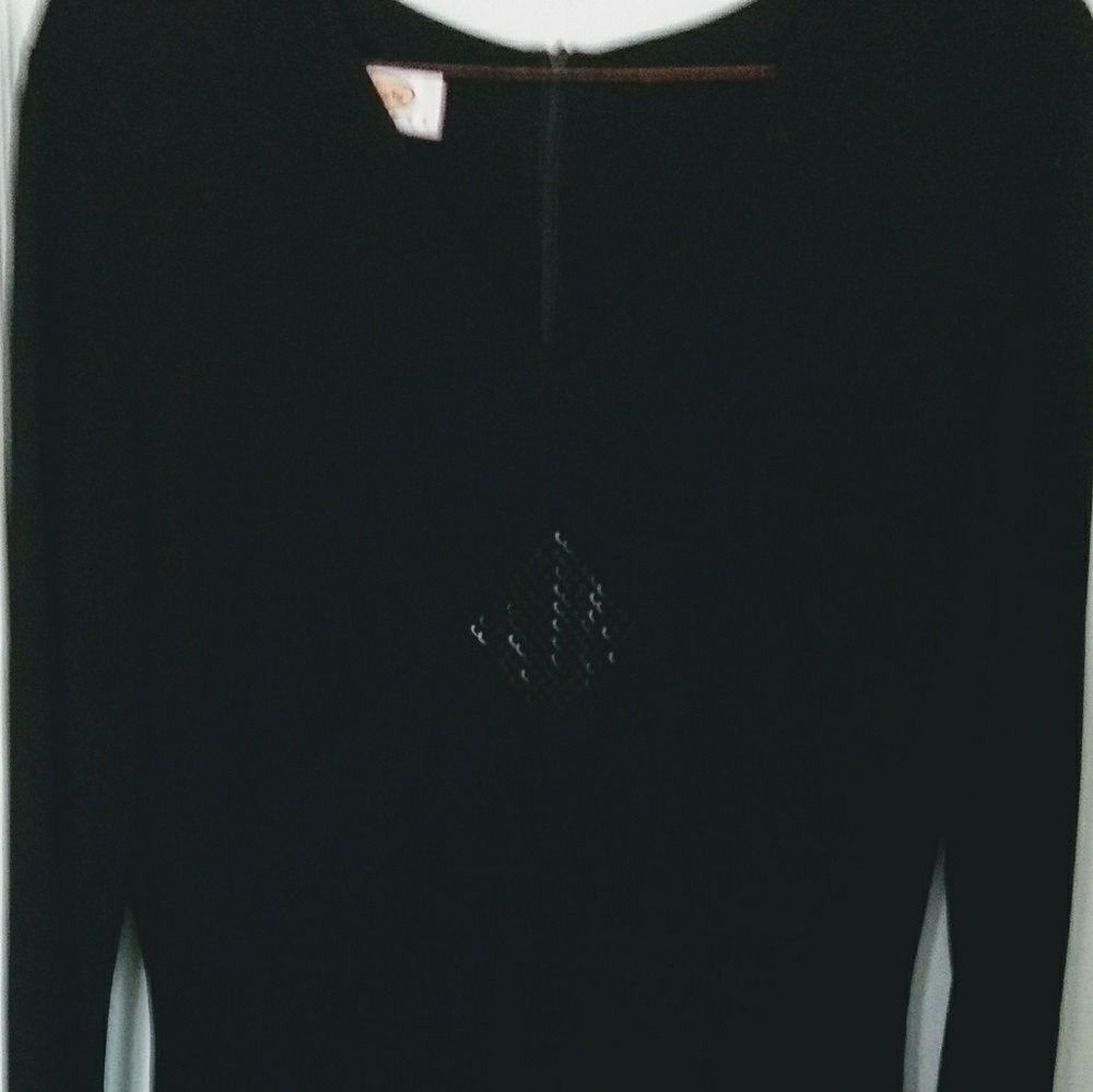 Talbot's Black Crepe Petite Midi Dress
